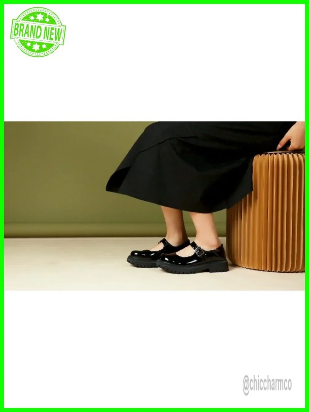 Women's Platform Mary Jane Shoes Leather Round Toe Non-Slip Casual
